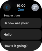Press the required quick reply.
