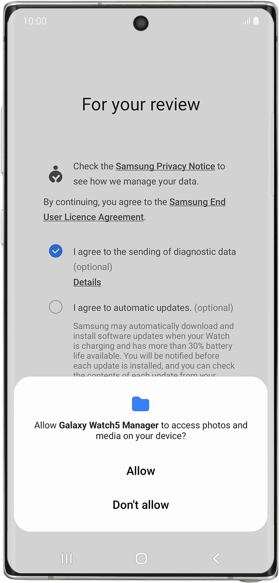 On your phone: Press Allow.