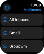 Press the required email account. Press the required email account.