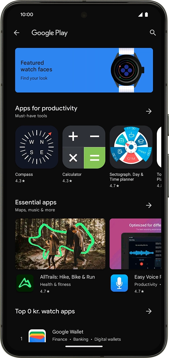 On your phone: Press the search icon.