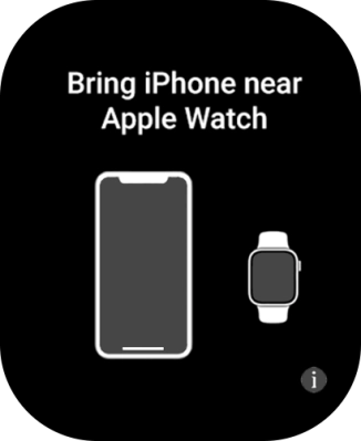 Place your Apple Watch next to your phone.