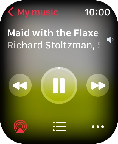 Turn the Digital Crown to select the required volume.
