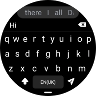 Press the send icon. Press the send icon.