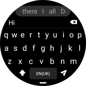 Press the send icon. Press the send icon.