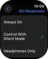Press the required setting.