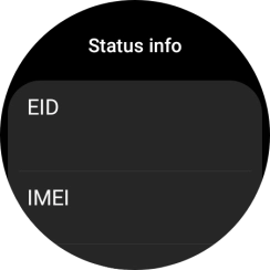 Your smartwatch's EID number is displayed below EID.