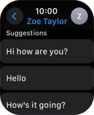 Press the required quick reply.