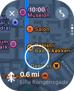 Follow the instructions on the screen to go to the required destination.