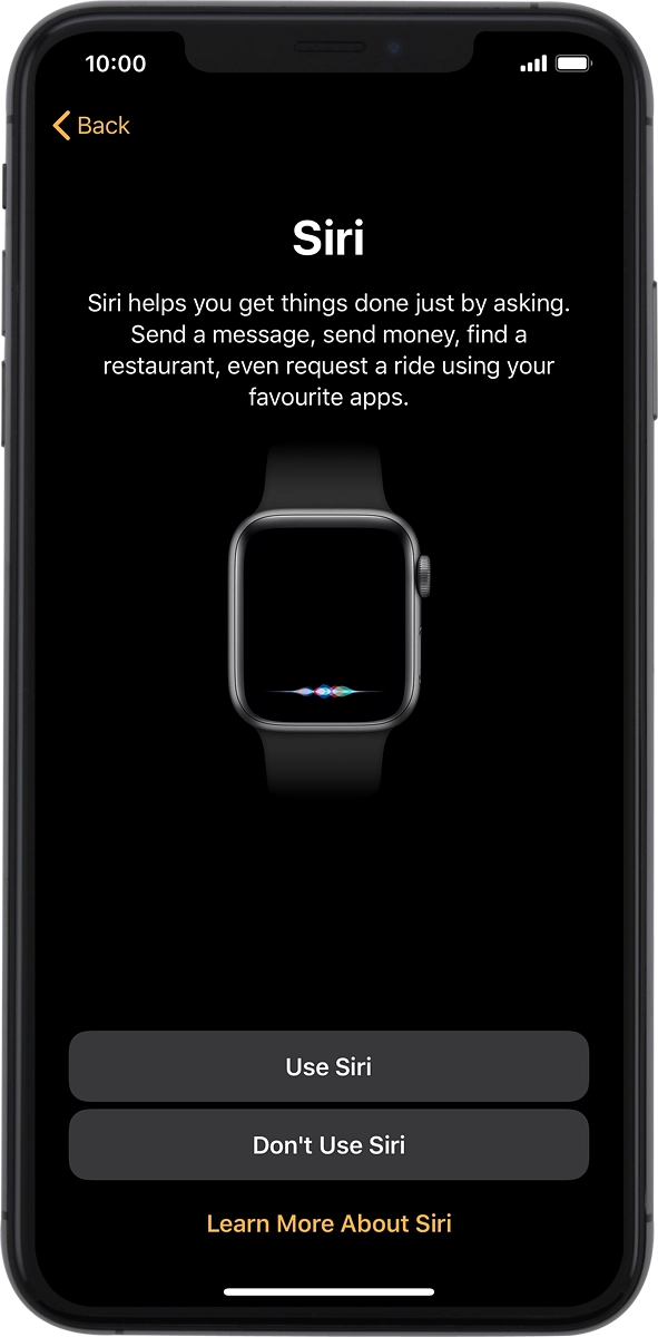 On your phone: Press Use Siri and follow the instructions on the screen to turn on use of Siri.