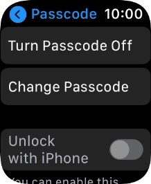 Press Turn Passcode Off and key in the current lock code.