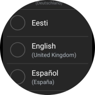 Press the required language. Press the required language.