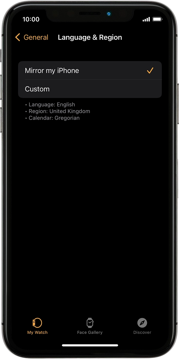 On your phone: Press Custom.