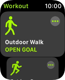 Press the required training activity to start it.