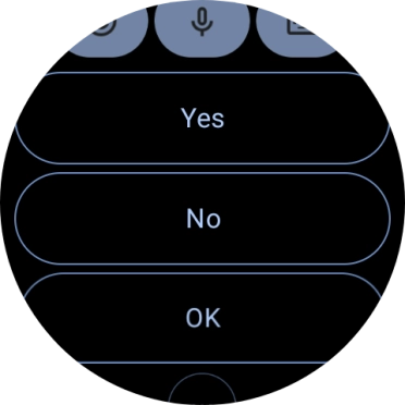 Press the required reply.
