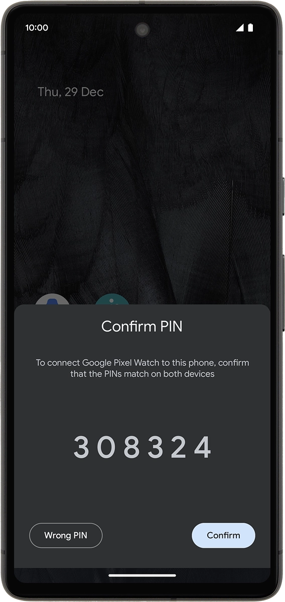 On your phone: Check that the code is identical to the code displayed on your smartwatch.