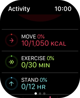 Keep sliding upwards to see the number of steps, distance and number of floors you've covered.