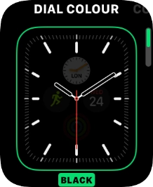 Turn the Digital Crown to change between the different designs.