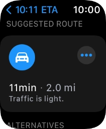 Press the required route.