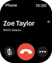 Press the end call icon. Press the end call icon.