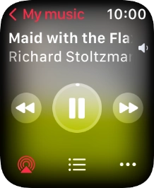 Turn the Digital Crown to select the required volume. Turn the Digital Crown to select the required volume.