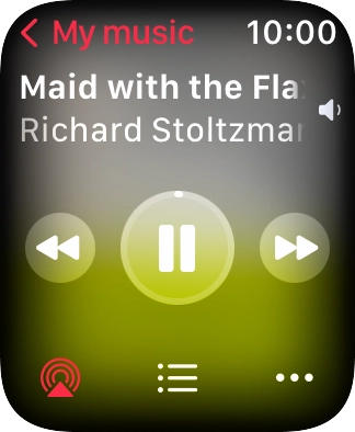 Turn the Digital Crown to select the required volume. Turn the Digital Crown to select the required volume.
