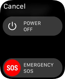 Press and drag the power off icon right.