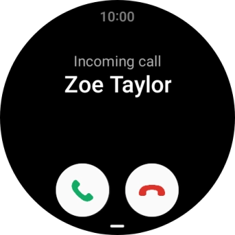 Press the accept call icon and slide your finger upwards to answer the call.
