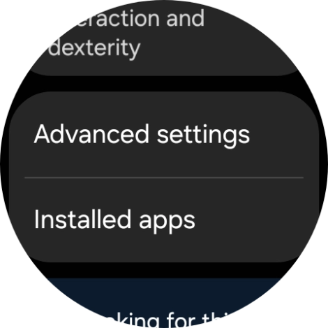 Press Advanced settings and follow the instructions on the screen to select the required settings.