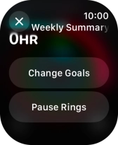 Follow the instructions on the screen to see an activity summary for the current week or to adjust the daily activity goal.