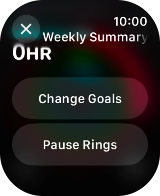 Follow the instructions on the screen to see an activity summary for the current week or to adjust the daily activity goal.