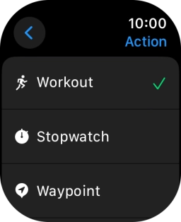 Press the required setting.