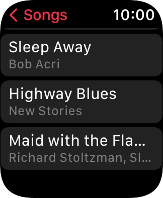 Go to the required category or playlist and press the required audio file.
