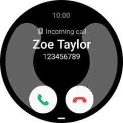 Press the accept call icon and slide your finger upwards to answer the call.