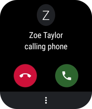 Press the accept call icon to answer the call.
