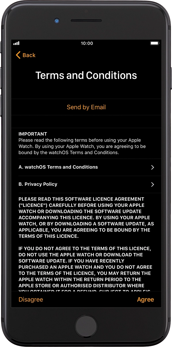 On your phone: Press Agree.