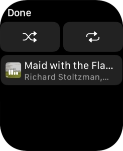 Press the shuffle icon to turn the function on or off.