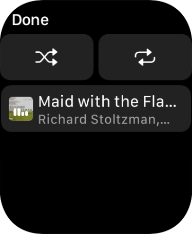Press the shuffle icon to turn the function on or off.