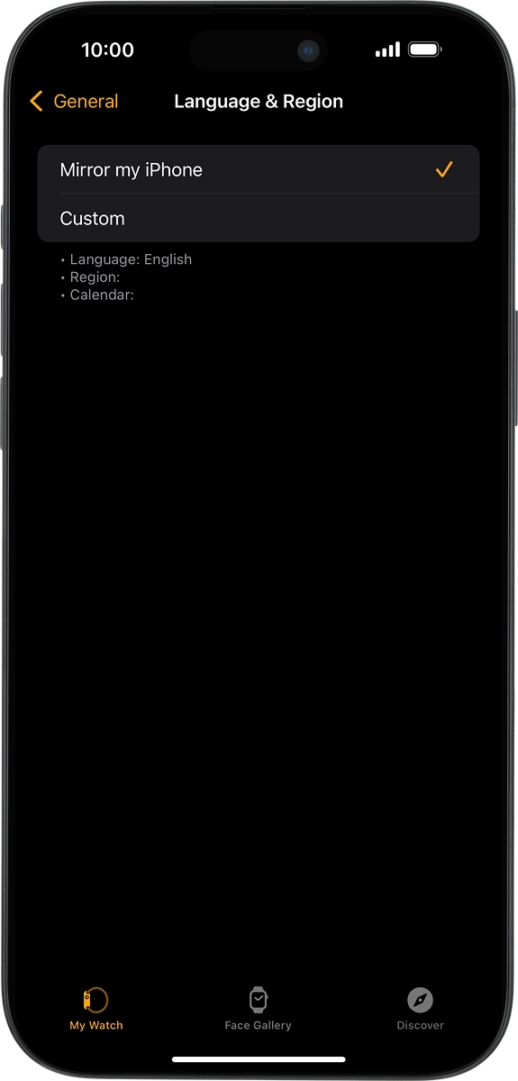 On your phone: Press Custom.