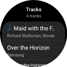 Press the required audio file.