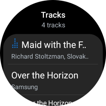 Press the required audio file.