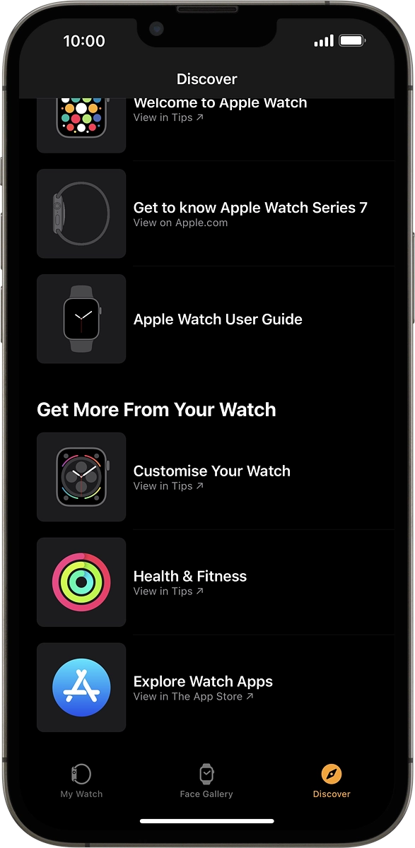 On your phone: Press Explore Watch Apps.