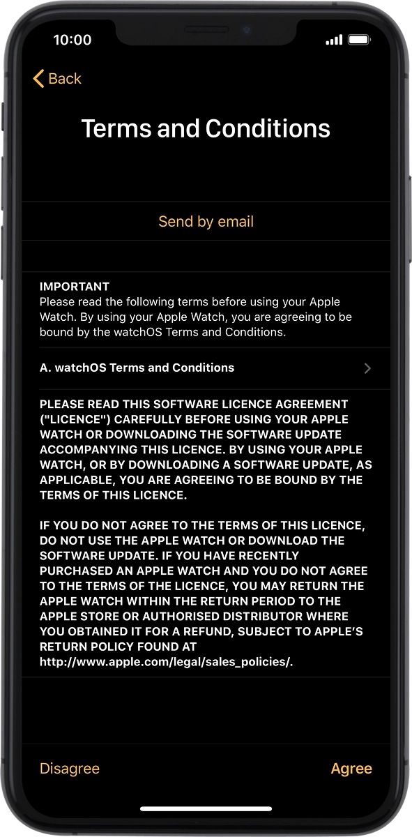 On your phone: Press Agree.