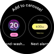 Slide your finger upwards to see the available widgets.
