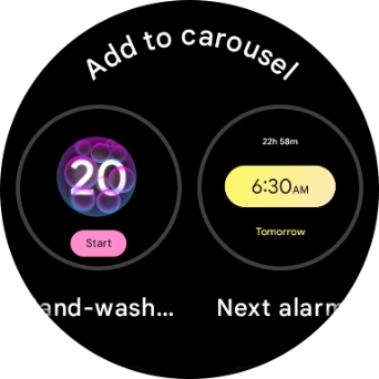 Slide your finger upwards to see the available widgets.