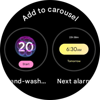 Slide your finger upwards to see the available widgets.