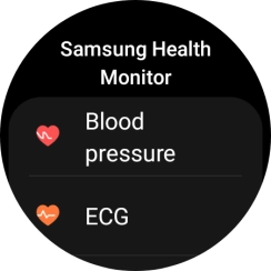 Press Blood pressure and follow the instructions on the screen to measure your blood pressure.
