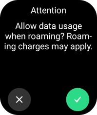Press the confirm icon.