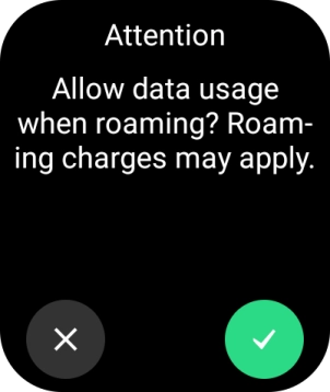 Press the confirm icon.