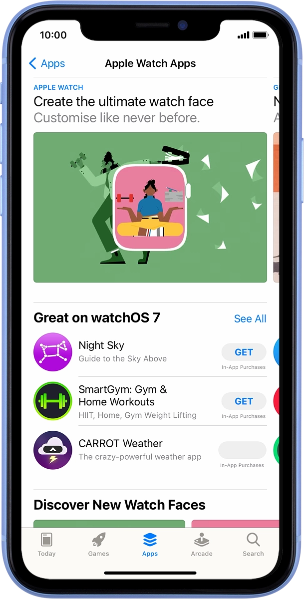On your phone: Go to the required app.