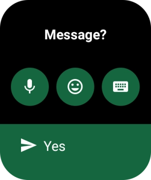 Press the write reply icon and key in the required text.